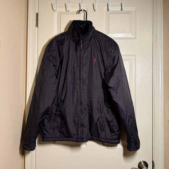 Polo by Ralph Lauren Black Windbreaker Jacket Size L - Picture 1 of 7